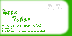 mate tibor business card